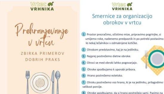 Rules for dining and reducing food waste in kindergartens